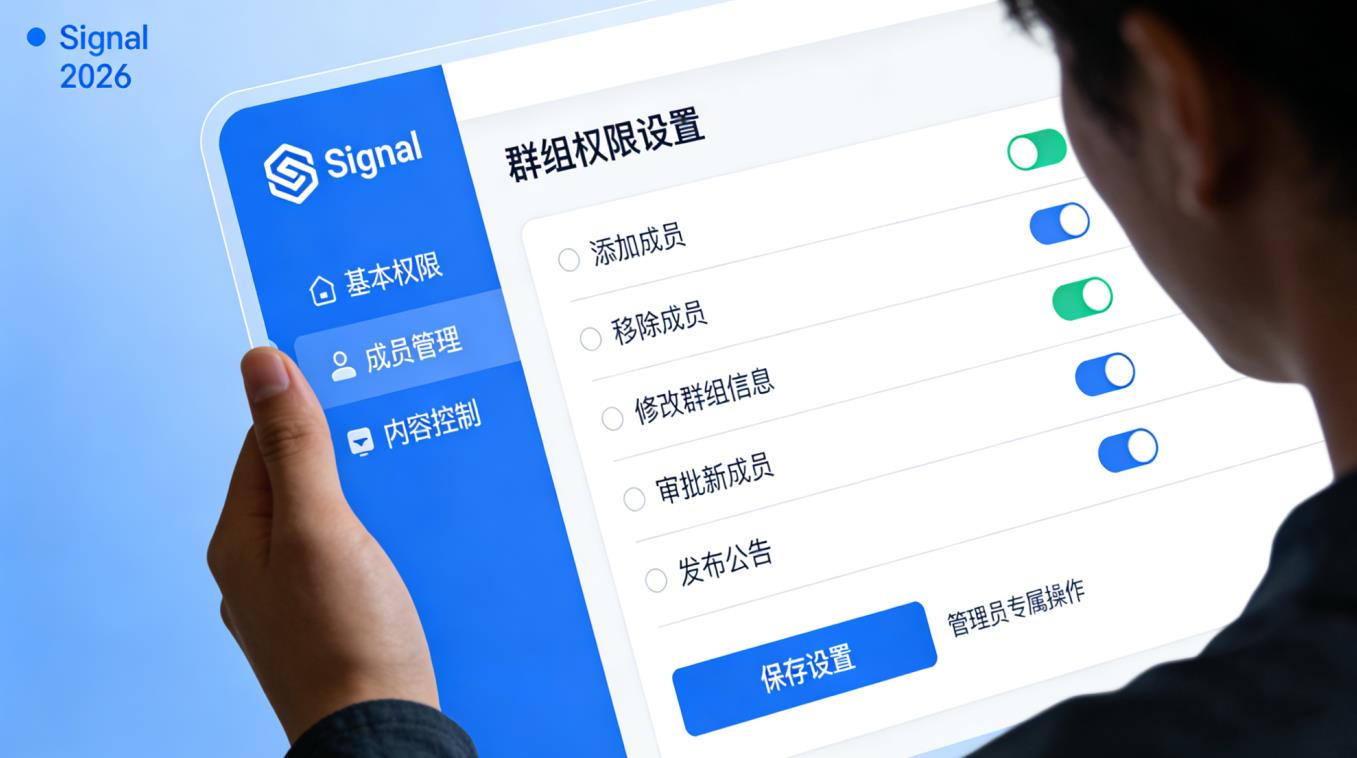 Signal 2026群组安全管理全教程：防泄密+防骚扰+权限管控插图1