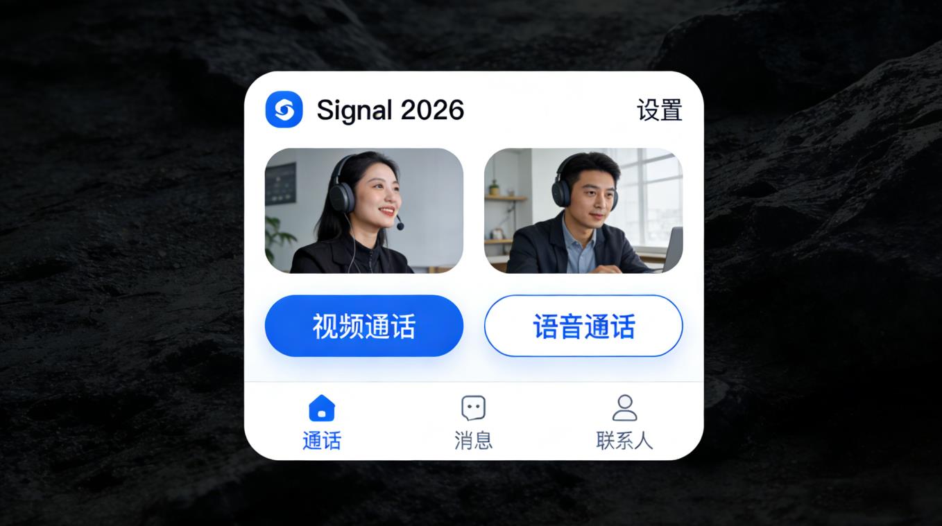 Signal语音视频通话优化2026：解决卡顿/无声/黑屏+高清通话设置插图