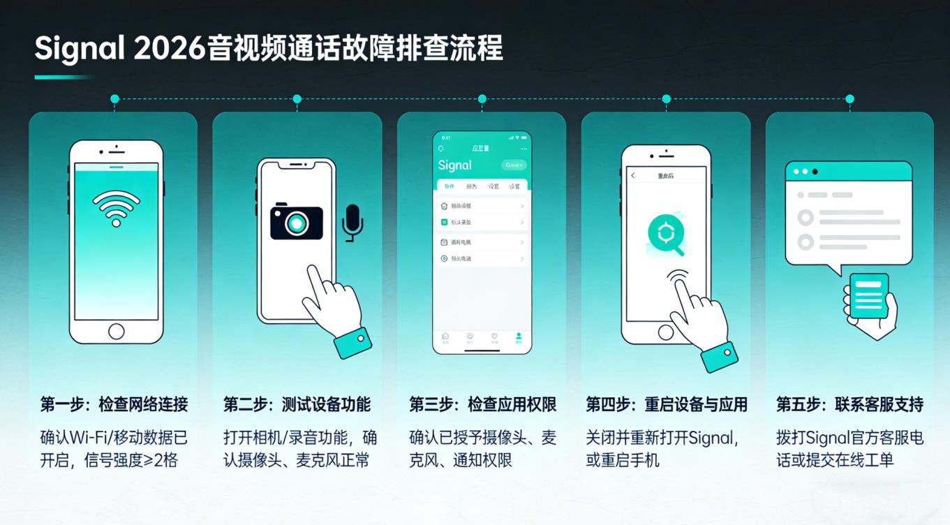 Signal语音视频通话优化2026：解决卡顿/无声/黑屏+高清通话设置插图2